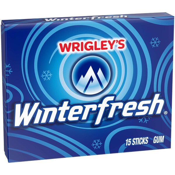 Chicle Winterfresh para un solo uso, 15 piezas, paquete de 120 - 259688.