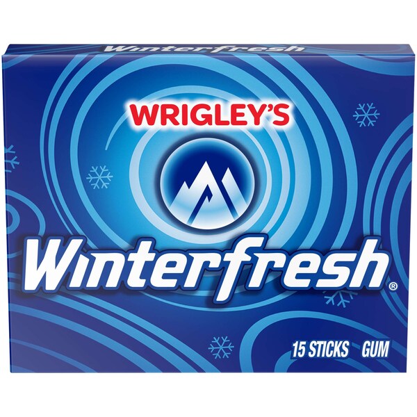 Chicle Winterfresh para un solo uso, 15 piezas, paquete de 120 - 259688.