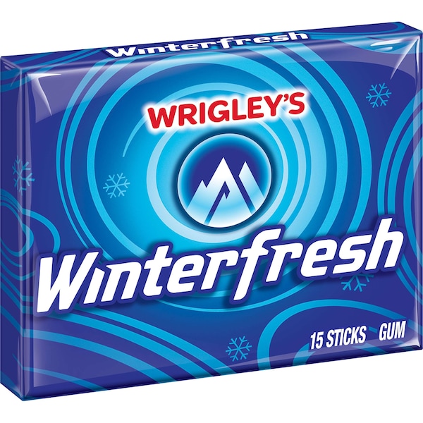 Chicle Winterfresh para un solo uso, 15 piezas, paquete de 120 - 259688.