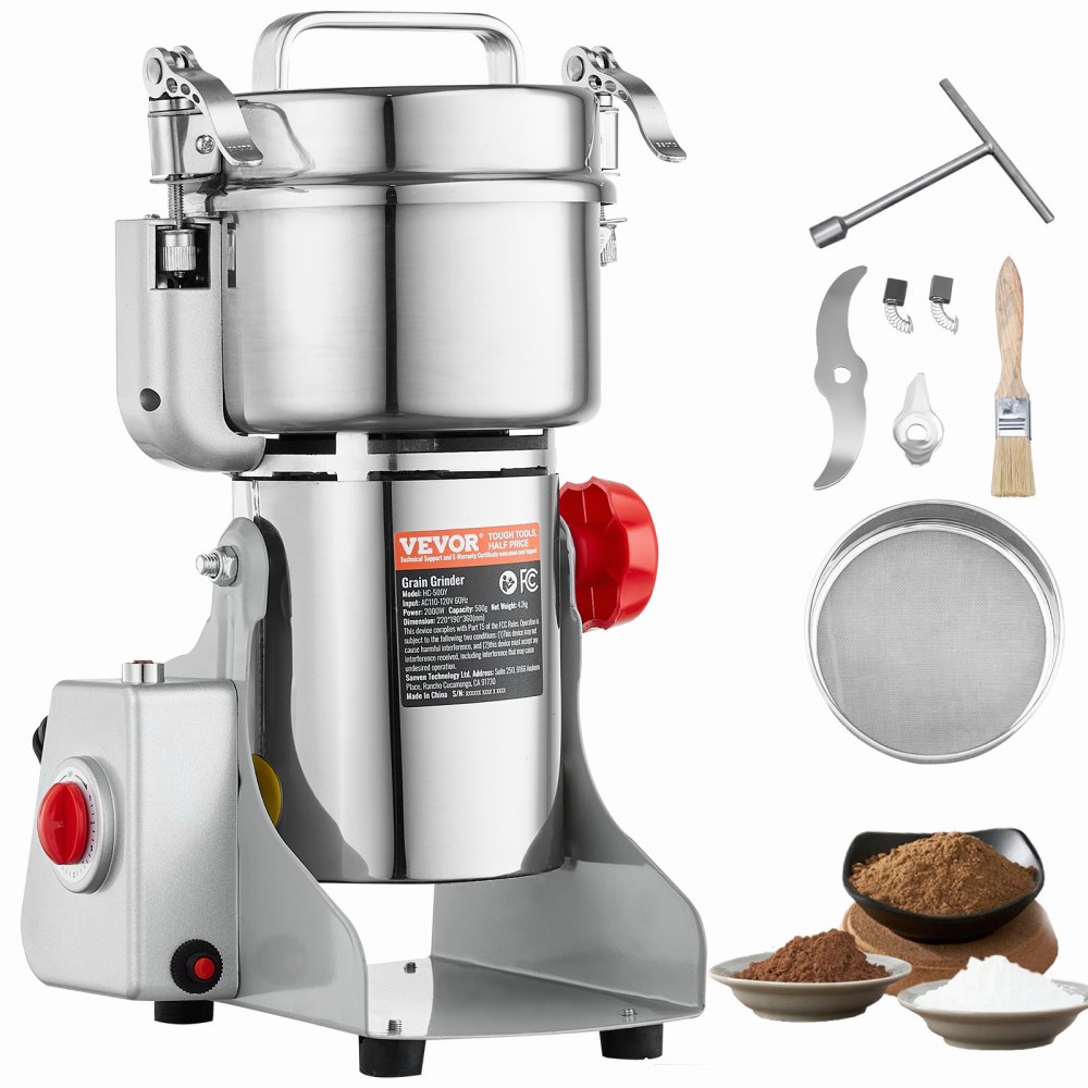 VEVOR 500g Commercial Spice Grinder Electric Grain Mill Grinder High Speed - DDDPSGWYMJ501AHOIV1