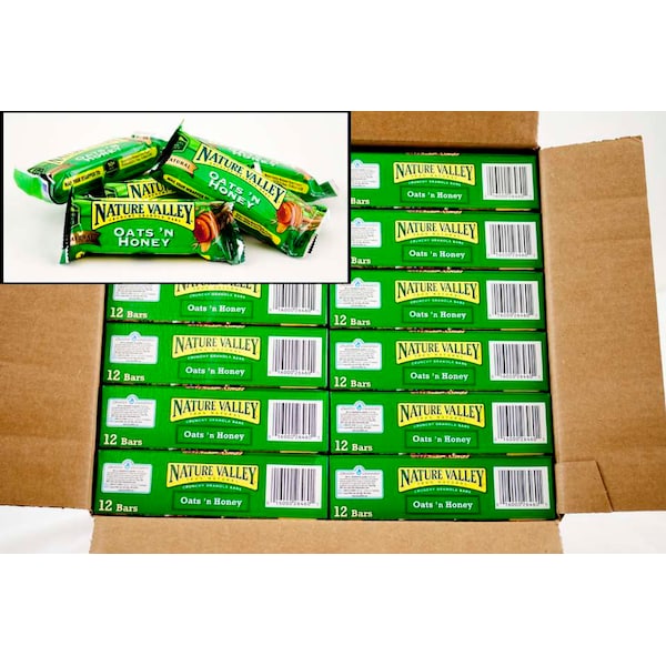 Barra de granola Nature Valley Crunchy Oats & Honey de 8.94 oz., PK12 - 16000-26460