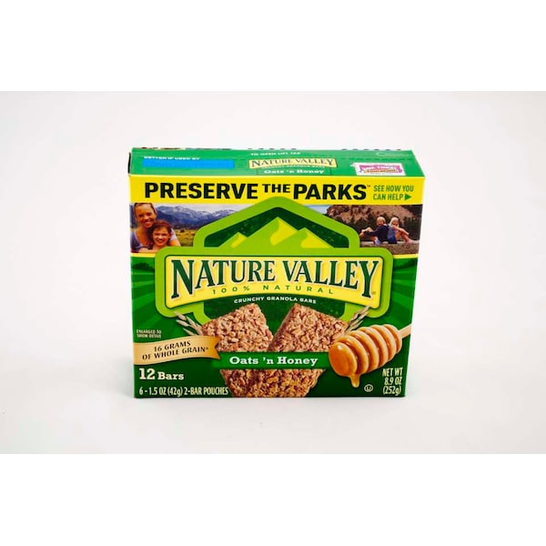 Barra de granola Nature Valley Crunchy Oats & Honey de 8.94 oz., PK12 - 16000-26460
