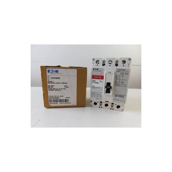 Eaton Molded Case Breakers MCCBs HFWF 3P 200A 240V 50/60Hz 3Ph F Frame - HFWF3200V