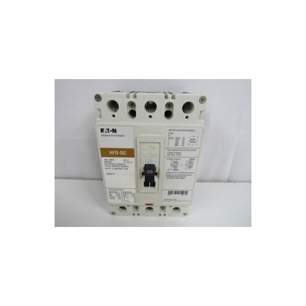 Eaton Molded Case Breakers MCCBs HFD 3P 100A 250V 50/60Hz 3Ph F Frame - HFDDC3100WF01