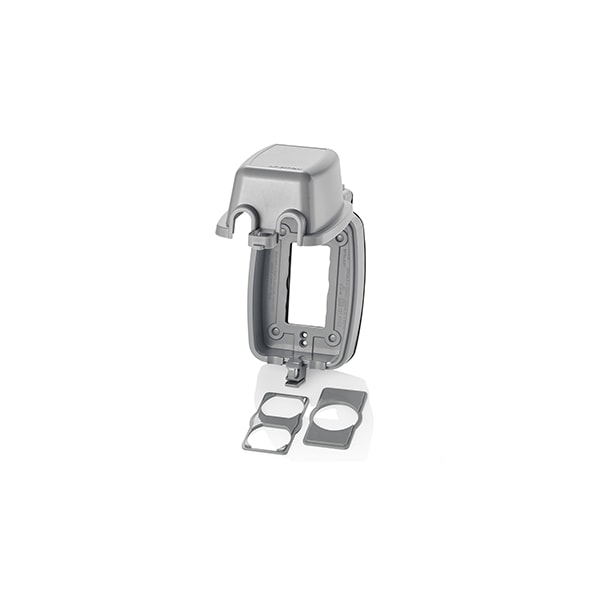 Leviton Electrical Box Cover, 1 Gang, Polycarbonate, GFCI Receptacle Cover - 5980-UGY