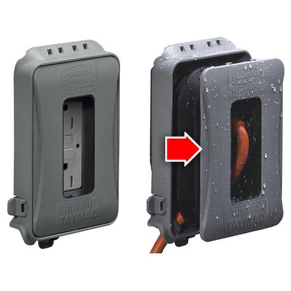 Boombox Outlet Cover 1 Gang ExpandableGray - BO699906