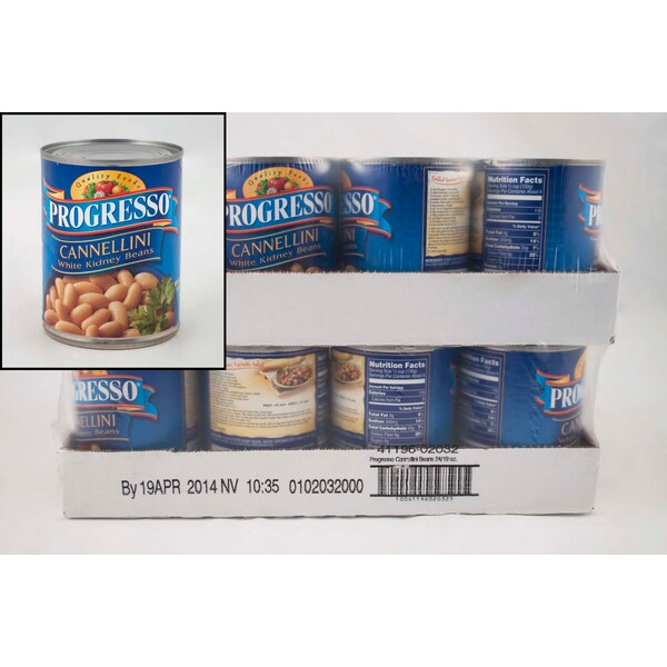Progreso Vegetales enlatados Frijoles Cannellini Blancos 19 oz., paquete de 24 - 41196-02032
