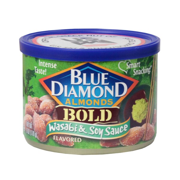 Almendras Blue Diamond Almond Bold Wasabi & Soy, Paq. 12 - 05234