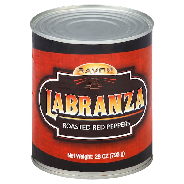 Savor Imports Pimientos Rojos Asados Enteros 28 oz., Paquete de 12 - 474320