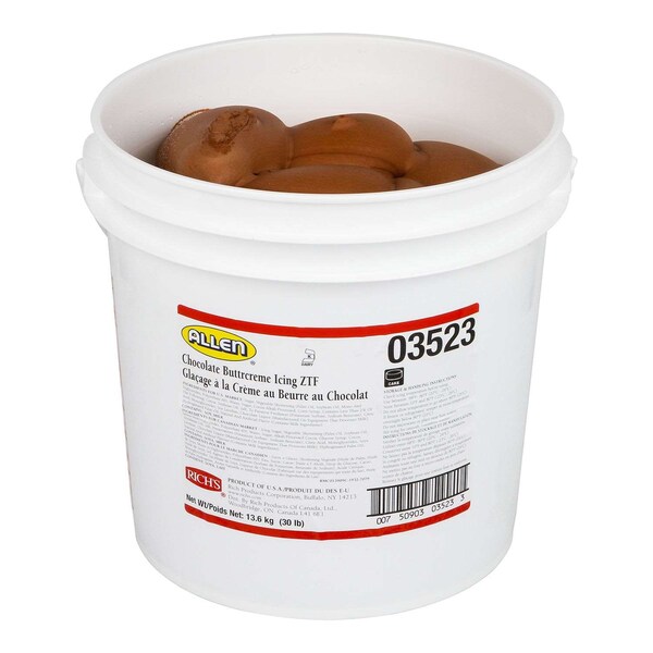 Cubierta de chocolate con mantequilla de Allen de Rich's en contenedor de 30 libras - 03523