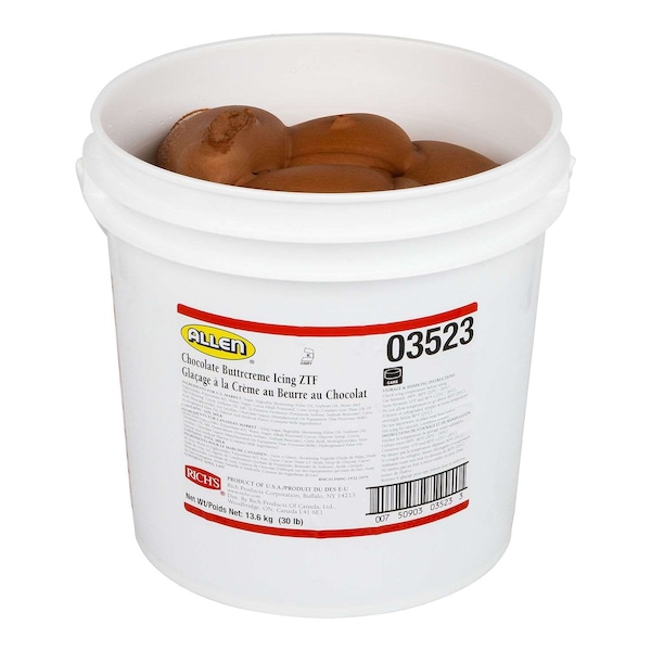 Cubierta de chocolate con mantequilla de Allen de Rich's en contenedor de 30 libras - 03523
