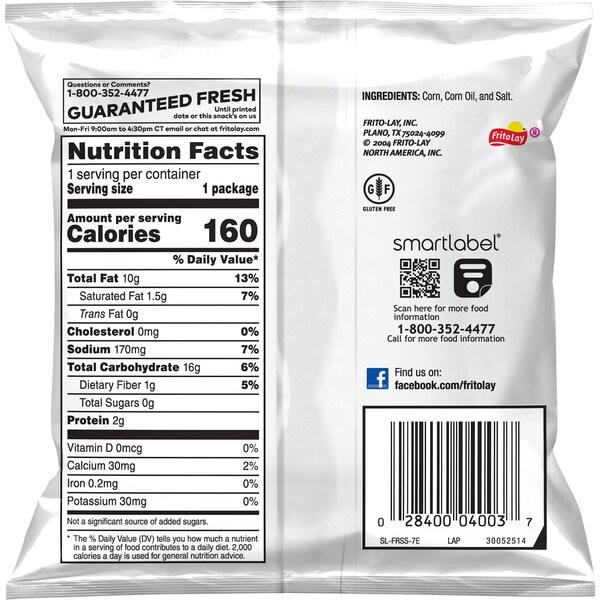 Fritos 1.00 oz. Fritos Regulares, PK104 - 32405