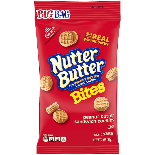 Galletas Nutterbutter de Nabisco, 3 oz. Bolsa, PK12 - 00306