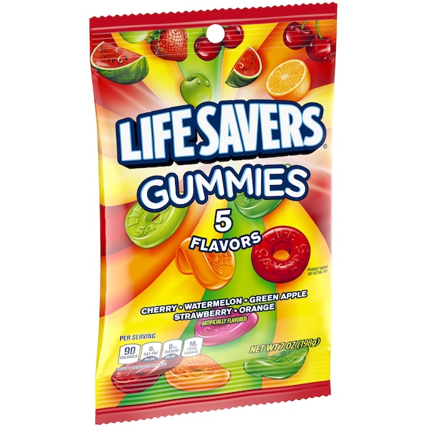 Salvavidas Life Savers Gomitas Dulces de Cinco Sabores 7 oz., Paquete de 12 - 314122