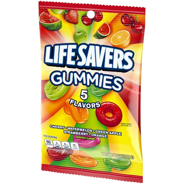 Salvavidas Life Savers Gomitas Dulces de Cinco Sabores 7 oz., Paquete de 12 - 314122