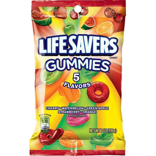Salvavidas Life Savers Gomitas Dulces de Cinco Sabores 7 oz., Paquete de 12 - 314122