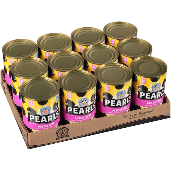 Perlas Perlas Aceitunas Medianas Descarozadas 6 oz., Paquete de 12 - 4412315