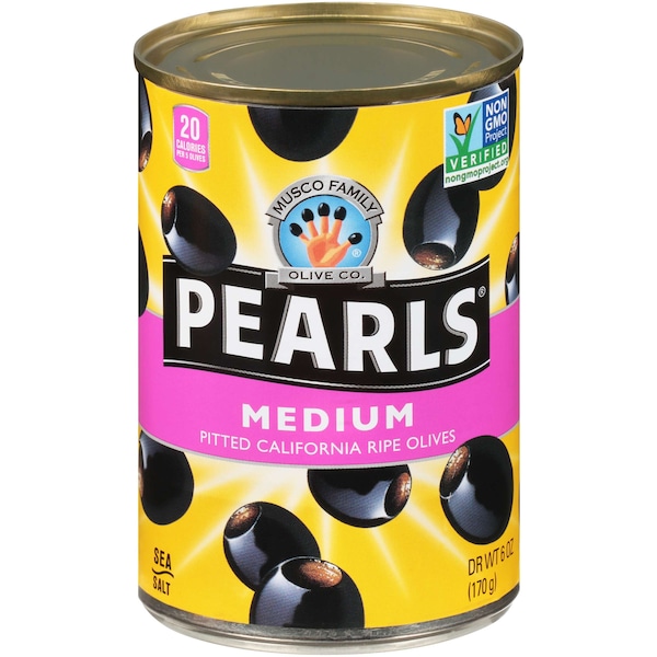 Perlas Perlas Aceitunas Medianas Descarozadas 6 oz., Paquete de 12 - 4412315