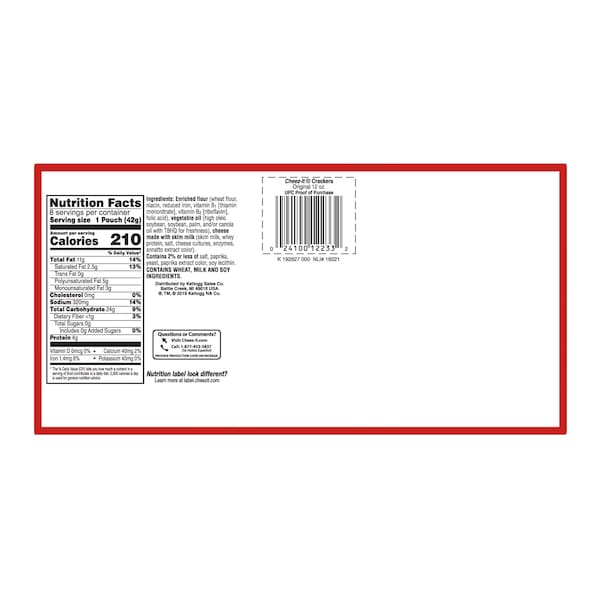 Galletas Cheez-It Original 1.5 oz. Bolsa, paquete de 48 - 2410012234