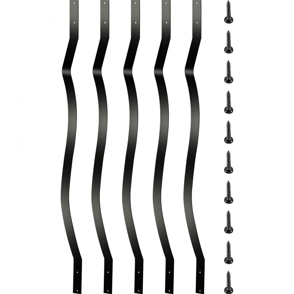VEVOR Deck Balusters, 26 Pack Metal Deck Spindles, 32.25"x1" Staircase Baluster with Screws, Aluminum Alloy Deck Railing for Wood and Composite Deck, Stylish Baluster for Outdoor Stair Deck Porch - HJLGY32.2525/24OOV0