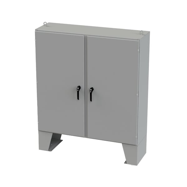 Saginaw Control & Engineering Carbon Steel Electrical Enclosures, 60 in H, 18 in D, 60 in W, NEMA 3R, 4, 12, 13, Hinged - SCE-60EL6018LPPL