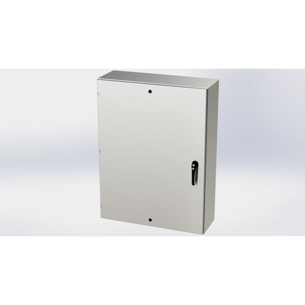 Saginaw Control & Engineering 304 Stainless Steel Electrical Enclosures, 48 in H, 12 in D, 36 in W, NEMA 3R, 4, 4X, 12, 13 - SCE-48EL3612SSLPPL