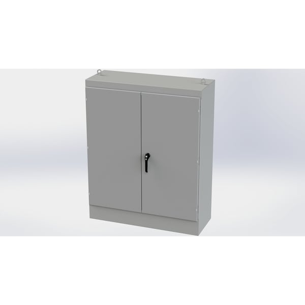 Saginaw Control & Engineering Carbon Steel Electrical Enclosures, 60 in H, 18 in D, 48 in W, NEMA 3R, 12, 13, Hinged - SCE-604818FSD