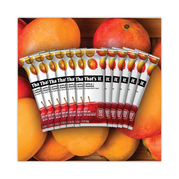Eso es. Barra de nutrición, frutas de manzana y mango sin gluten, Barra de 1.2 oz, paquete de 12 - 1022M
