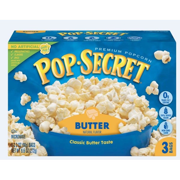 Palomitas de maíz Pop Secret con mantequilla 9.6 oz., paquete de 6 - 112463