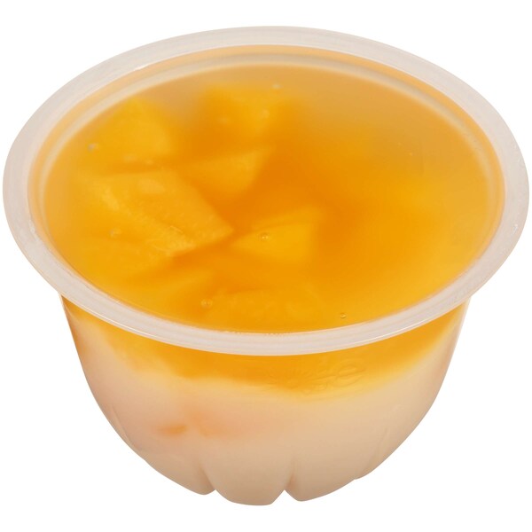 Duraznos Dole en un tazón de plástico de 4.3 oz. con crema, paquete de 36 - 03140.