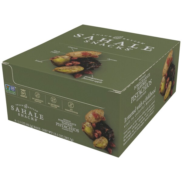 Sahale Snacks Sahale 1.5 oz. Mezcla de Pistaches y Granada con Glaseado, PK108 - 4899611115