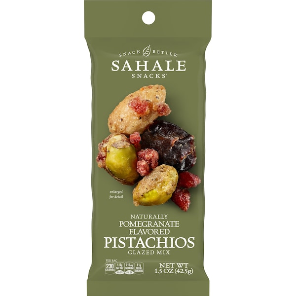 Sahale Snacks Sahale 1.5 oz. Mezcla de Pistaches y Granada con Glaseado, PK108 - 4899611115