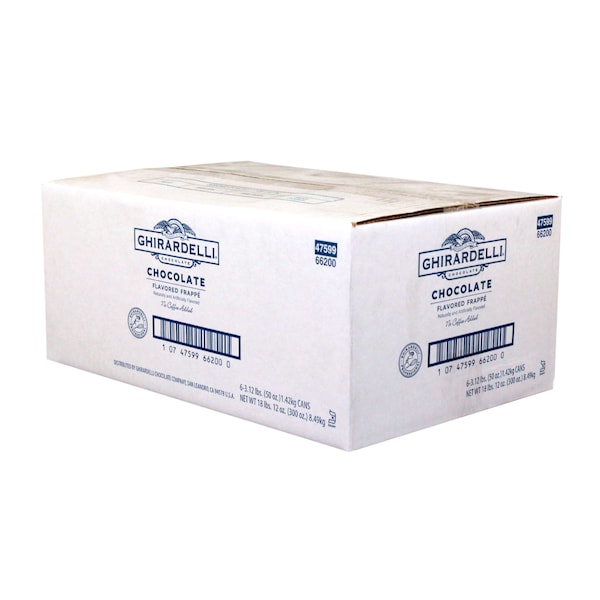 Ghirardelli Ghirardelli Chocolate Flavor Frappe 3.12lbs Can, PK6 - 66200
Sabores de Chocolate Ghirardelli Ghirardelli Frappe 3.12lbs Lata, Paquete de 6 - 66200