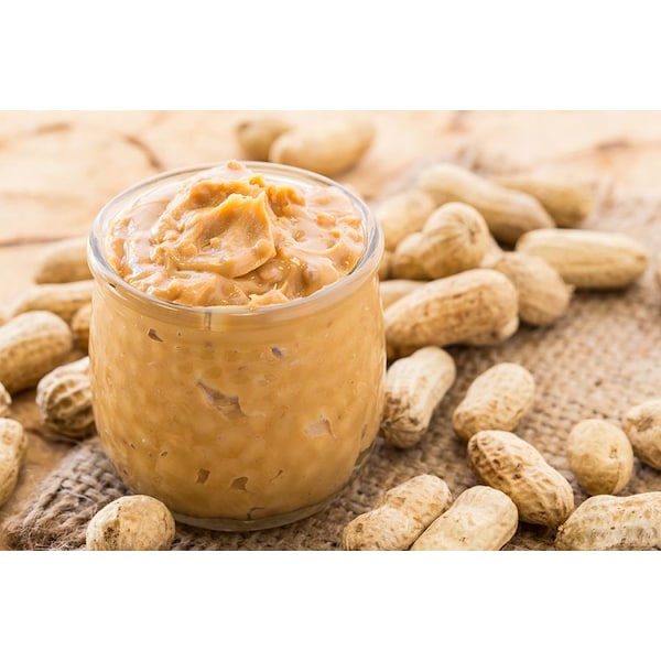 Mantequilla de cacahuate crujiente Azar Azar en lata de 5 libras, paquete de 6 - 6525096.