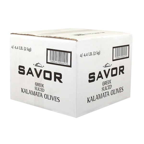 Savor Imports Aceitunas Kalamata en rodajas 4.4 lbs, paquete de 4 - 613075