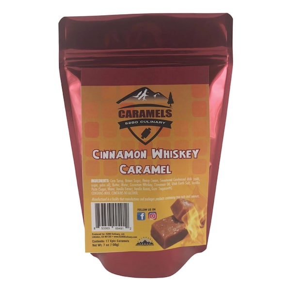 5280 Caramelos de Canela con Whisky de 7 onzas - Bolsa de Caramelo WHSK