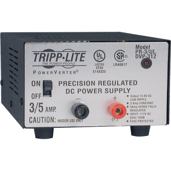 Tripp Lite AC to DC Power Supply, 120V AC, 13.8V DC, 3A - PR3UL