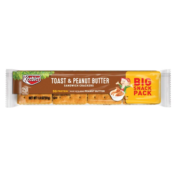 Mezcla de Reyes Keebler Keebler Toasted & Peanut Butter Cracker 1.8 oz., paquete de 144 - 3010021166