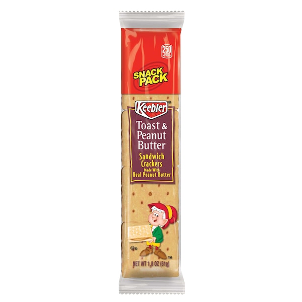 Mezcla de Reyes Keebler Keebler Toasted & Peanut Butter Cracker 1.8 oz., paquete de 144 - 3010021166