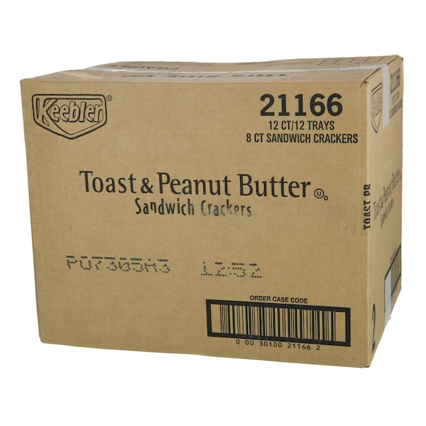 Mezcla de Reyes Keebler Keebler Toasted & Peanut Butter Cracker 1.8 oz., paquete de 144 - 3010021166