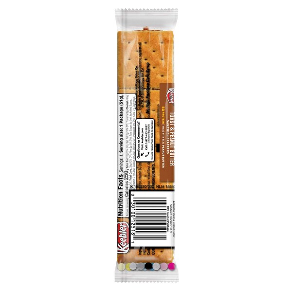 Mezcla de Reyes Keebler Keebler Toasted & Peanut Butter Cracker 1.8 oz., paquete de 144 - 3010021166