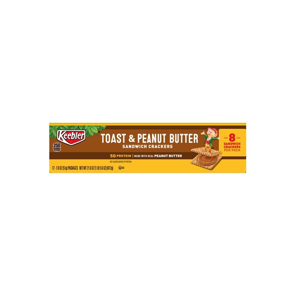 Mezcla de Reyes Keebler Keebler Toasted & Peanut Butter Cracker 1.8 oz., paquete de 144 - 3010021166