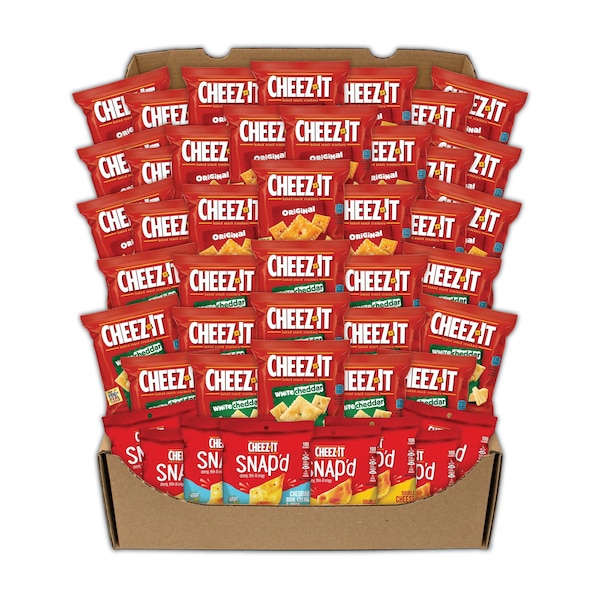 Paquete variado de galletas saladas horneadas Cheez-It, (8) bolsas de 0.75 oz/(37) bolsas de 1.5 oz, PK45 - 700-00122