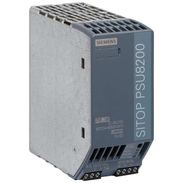 Siemens Stabilized Power Supply, 120/230V AC, 24V DC, 240W, 10A, DIN Rail - 6EP33348SB000AY0