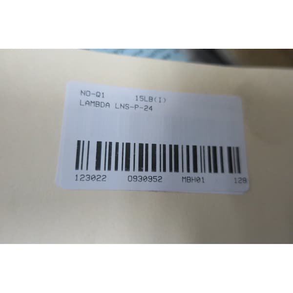 Lambda AC to DC Power Supply, 105/210V AC, 24V DC, 440W, 9A - LNS-P-24