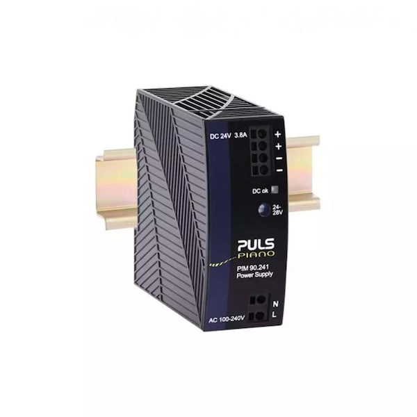 Functional Devices DC Power Supply, 100 to 240V AC, 24V DC, 90W, 3.8A, DIN Rail - PULS-PIM90-241