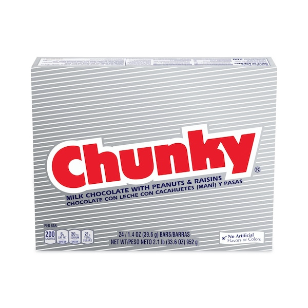 Barra Nestlé Chunky, Envuelta Individualmente, 14 oz, PK24, 24PK - 414664
