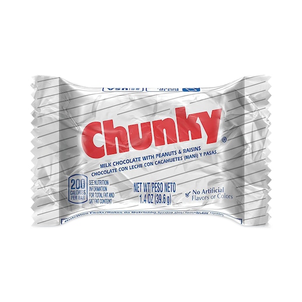 Barra Nestlé Chunky, Envuelta Individualmente, 14 oz, PK24, 24PK - 414664