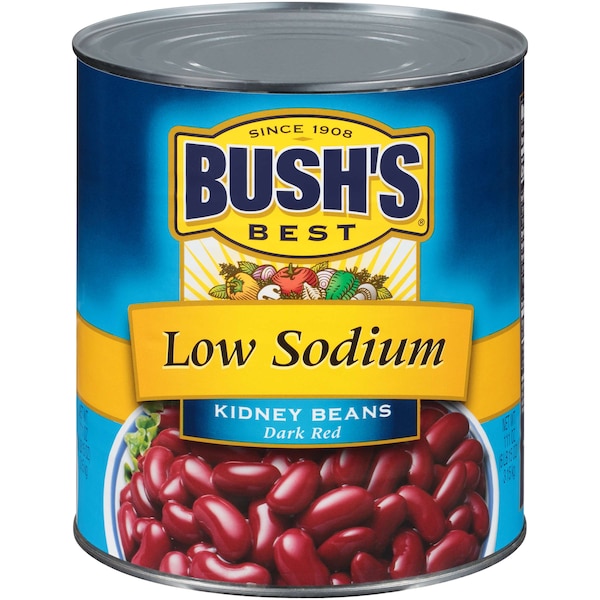 Bush's Best Frijoles Dark Kidney Bajos en Sodio en Lata #10, PK6 - 01745