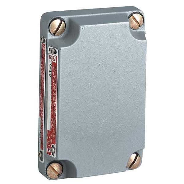 Killark Electrical Box Cover, Square Box Type, 1 Gang, Aluminum, Blank Cover - X-10